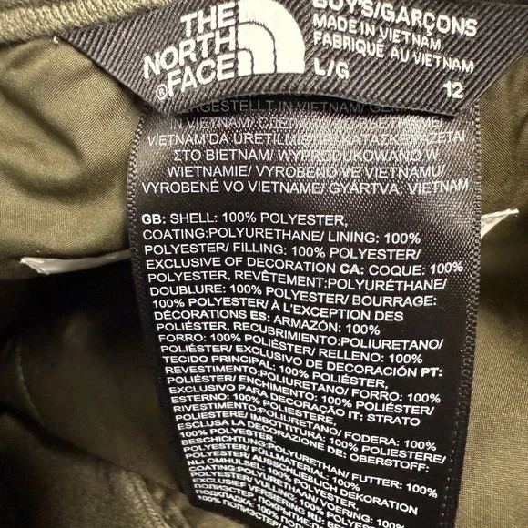 THE NORTH FACE Freedom Insulated Boys Snowboard Pants New Taupe Green Large - Picture 6 of 6